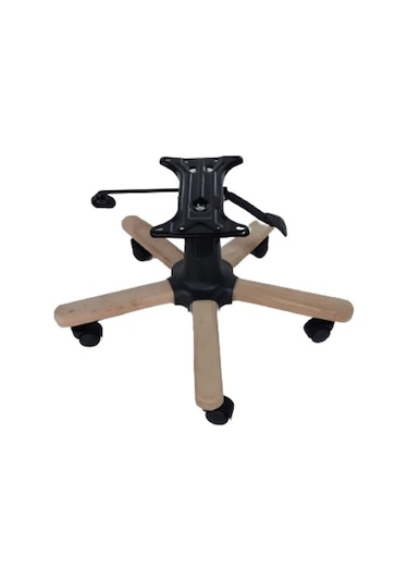 Kamusalmarket Ahşap Kaplama Yıldız Ayak Seti Çift Kollu Mekanizma Naturel Boyas