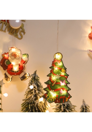 Suofeng S2-kardan Adam Figürlü Led Işık Zinciri, Islak Beyaz Işık, Noel Dekorasyonu, Pencere/perde Süsü, Pilli Piller Dahil Değil Çok Renkli