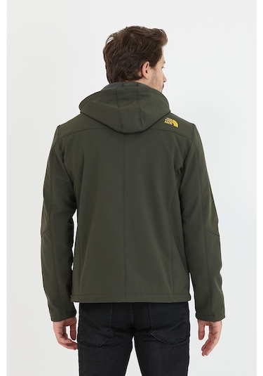 Mero Life Içi Kürklü Kapüşonlu Su Ve Rüzgar Geçirmez Softshell Erkek Mont Haki