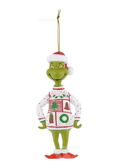 Yeşil Saç Canavar Noel Dekorasyon Süsü Karikatür Noel Ağacı Kolye Noel Ev Araba Dekorasyonu 18