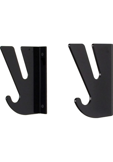 Yx008 1 Çift Dört Tekerlekli Kaykay Duvara Montaj Braketi Siyah