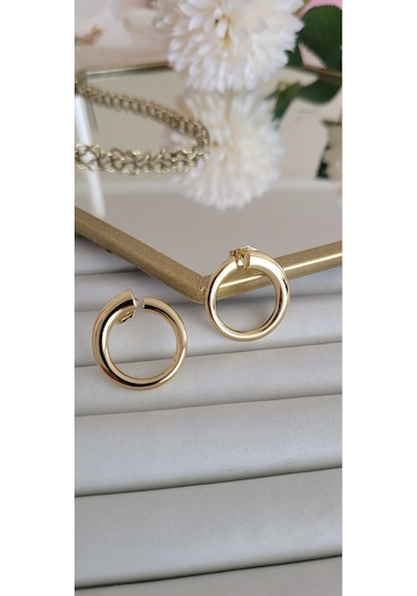 Özel Seri 14 K Ringo Küpe Gold