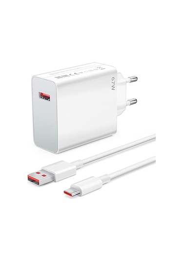 Megatech 67w Turbo Şarj Gösterme Evşarj Kafa + Type-c Şarj Kablosu