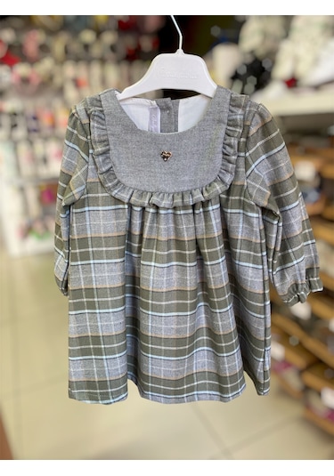 Babydoll Elbise Babydola Açık Yeşil Açık Gri
