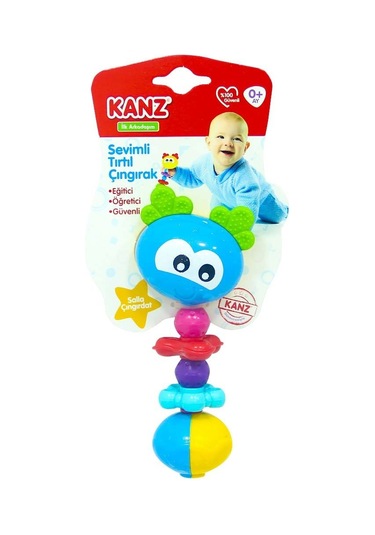 Kanz Sevimli Tırtıl Çıngırak Bebek Oyuncak KNZ-30768 Çok Renkli