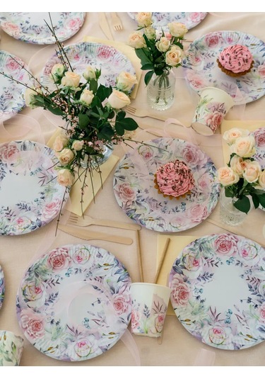 Albeta 20 Kişilik Düğün Kutlaması İçin Tek Kullanımlık Tabak S 258021206 100 adet