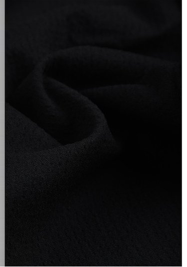 Deepsea Erkek Siyah Likralı Gofre Kumaş Beli Lastikli İpli Slim Fit Günlük Pantolon 2600650 Siyah