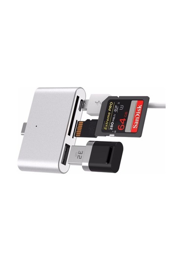 Type C Usb 3.1 Kart Okuyucu 4397A Sd Microsd Tf Hub All In Çeviri