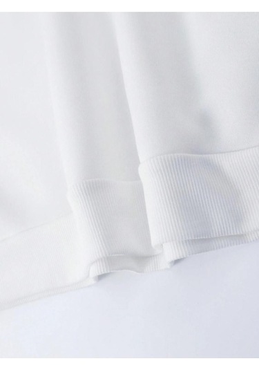 Erkek Boston Baskılı Oversize Kapşonlu Sweatshirt 001