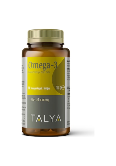 Talya Omega-3 İçeren Balık Yağı Takviye Edici Gıda 60 Yumuşak Kapsül