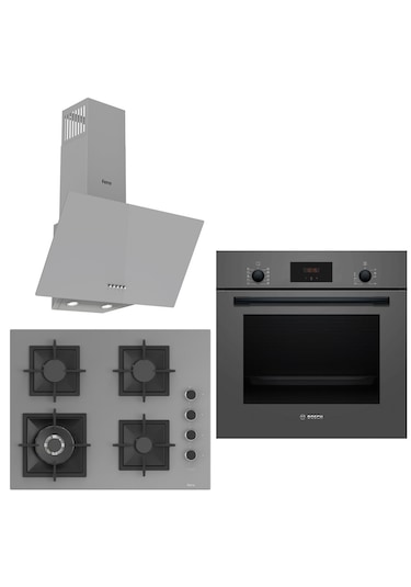 Bosch&ferre Grigio HBF512BH1T - SC408 - D088 3 Lü Ankastre Set