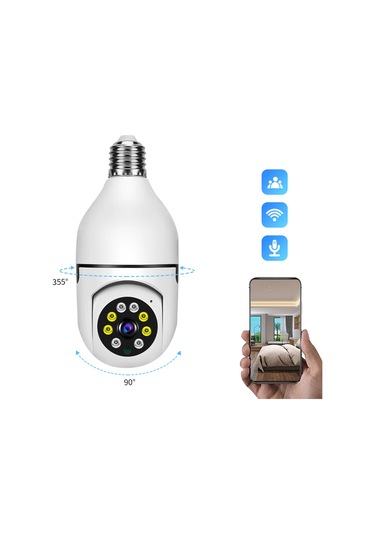 Ximistore9 2mp Kablosuz Güvenlik Kamerası: 360 Görüş, Çift Yönlü Ses, Hareket Algılama, Gece Görüşü, Akıllı Alarm, Uzaktan İzleme Beyaz