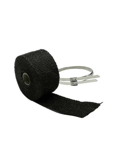 Ganzhoushop Yanmaz Tüp Suntek Sobaları Sarma Sarma Sarma Manifoldları M Isı Için Egzoz Bandı Baca Araba 5 Za Siyah