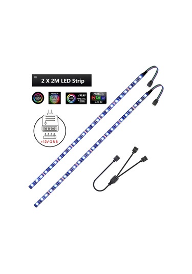 Epistar 12v Rgb Led Şerit 4pin Pc Başlığı 5050 Bilgisayar Kasası Için Soğuk Beyaz 0-5w