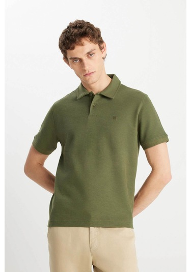 Wrangler Erkek Regular Fit Polo Yeşil Erkek Kısa Kol T-shirt 000000000102265413 Yeşil