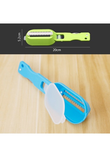 Cbtx 2 Pcs Mutfak Temel Balık Kazıyıcı Balık Pulu Planya Bıçağı Kapaklı Yeşil