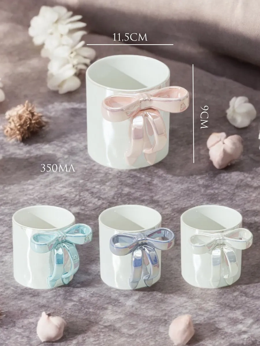 Arthomes Kurdele İle Süslenmiş Seramik Hediye Bardak 315119516 Pembe