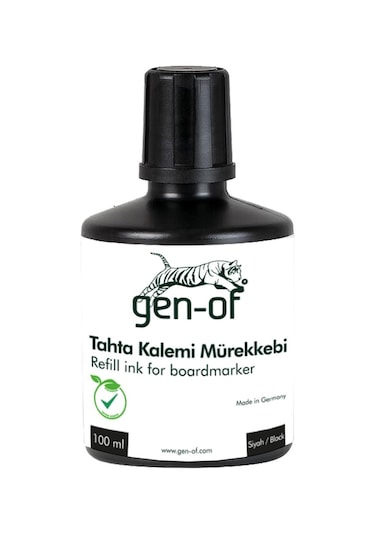 Gen-of Beyaz Tahta Kalemi Mürekkebi 100 Cc Siyah 6 Adet