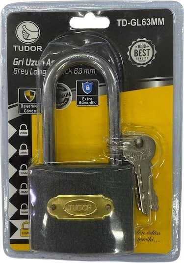Ennalbur Tudor 63 Mm Uzun Gri Asma Kilit