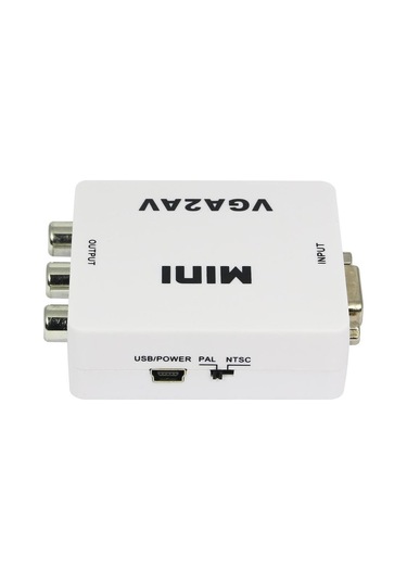 Gplus VGA2AV VGA RCA AV Dönüştürücü Çevirici Mini Switch