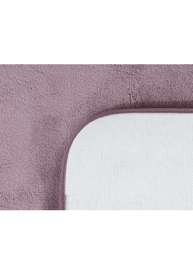 Madame Coco Carol 2'Li Banyo Paspası - Koyu Mürdüm - 60X100 + 50X60 Cm