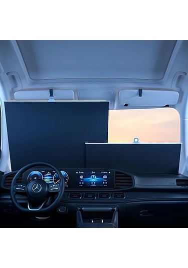 Pazly 2 Adet Araba Güneşlik Seti, Isıdan Koruyan Ön Cam Işık Bloke Edici, Yaz İçin Güvenli, Evrensel Modeller İçin, Guangdong China