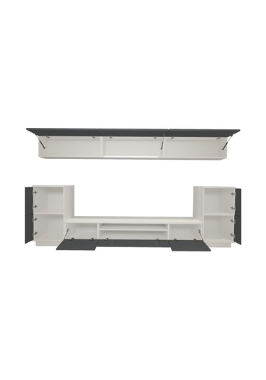 Decoraktiv Trendstyle 9 Mdf Tv Ünitesi Tv Sehpası Beyaz - Antrasit