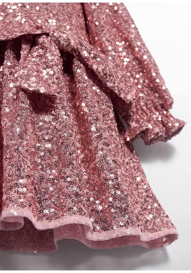 Mayoral Abel&lula Kız Çocuk Uzun Kol Pullu Elbise Pembe