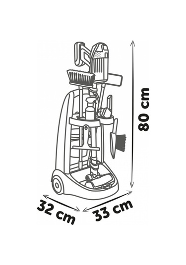 Smoby Rowenta Temizlik Seti Arabası Ve Elektrik Süpürgesi