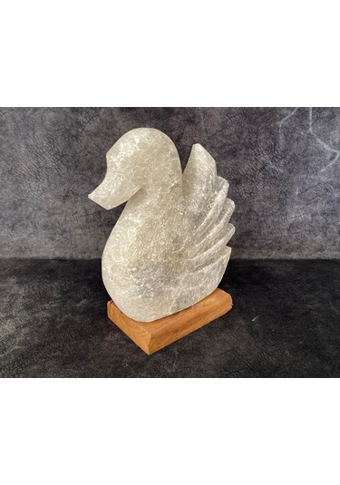 Çankırı Kaya Tuzu Kuğu Model Tuz Lamba