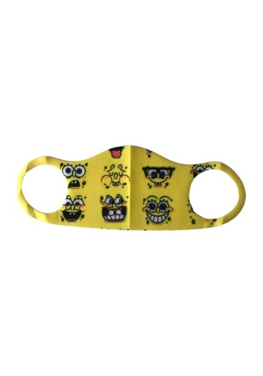 4a Medical Sünger Bob Baskılı Yıkanabilir Nano Çocuk Maskesi 3 Adet