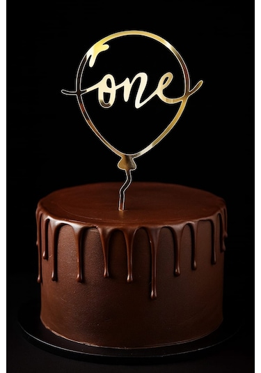 One Pleksi Pasta Süsü Balon Model Gold