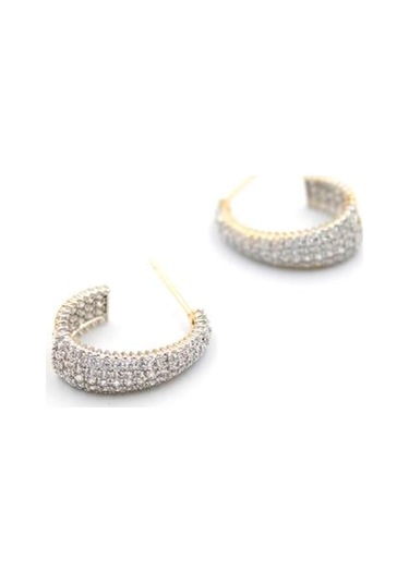 Halka Küpe - Altın Çok Renkli