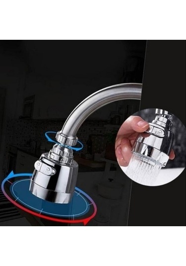 3 Fonksiyonlu Krom Kaplama Oynar Musluk Başlığı