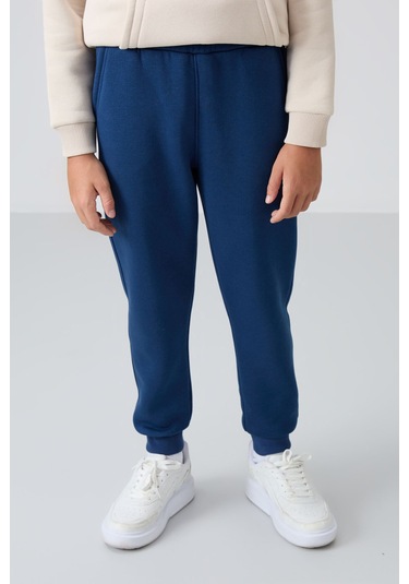 Tommy Life Parlament Pamuklu Kalın İçi Tüylü Yumuşak Dokulu Standart Fit Nakışlı Erkek Çocuk Eşofman Alt - 112 Parlament