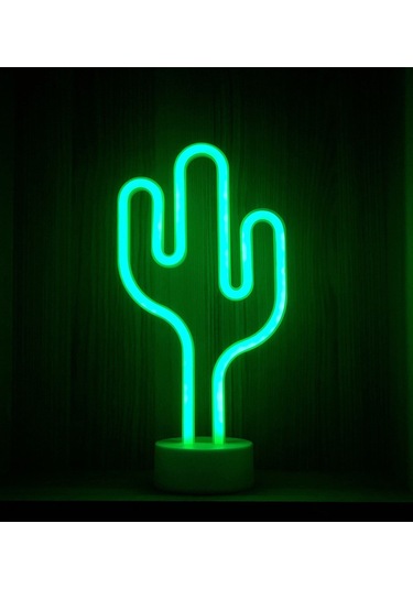 Kaktüs Tasarımlı Neon Lamba Yeşil