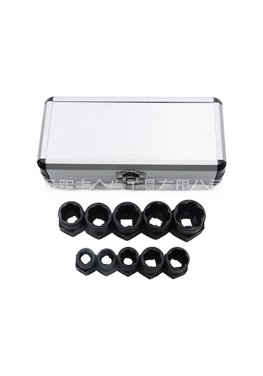 Maiyame 10 Parça Çelik Somun Çıkarıcı Seti - Alüminyum Kutuda, Hex Somun Ve Cıvata Kaldırma Aracı, Dayanıklı Cr-v Malzeme İle