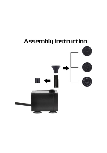 Jeemson Güneş Enerjili Bahçe Fıskiyesi Seti - Sessiz Pompa, 4 Fıskiye Başlığı, 11x11cm Monokristal Paneli, Siyah Diğer