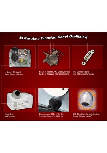 Jackson 2450W Paslanmaz Çelik Saten El & Yüz Kurutma Makinesi