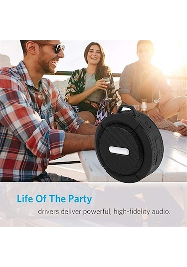 Fortunelane Mini Bluetooth Hoparlör, Ip56 Su Geçirmez, 10 Saat Pil, Mikrofon, Micro Sd Desteği, Kırmızı