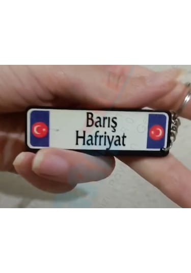 Kara Bilişim Plaka Anahtarlık Ahşap
