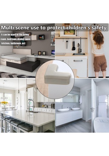 4 Adet Yumuşak Güvenli Masa Köşe Koruyucuları Masa Köşe Koruyucu Kenar Koruması Çarpışma Önleyici Şerit Gri