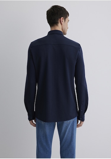 Mavi - Lacivert Liyosel Gömlek 0211582-70488 Lacivert