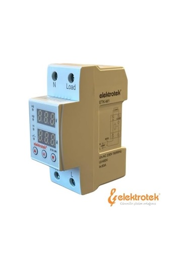 Etk-m1 Monofaze Gerilim Ve Akım Koruyucu 63a 230v Dın Ray Ayarlanabilir Röle 1