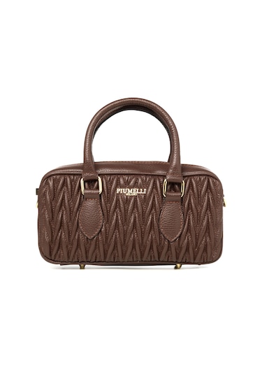 D223 Chocolate Portföy Çantası Kadın Cecıle Piumelli Milano Bag D223 Chocolate