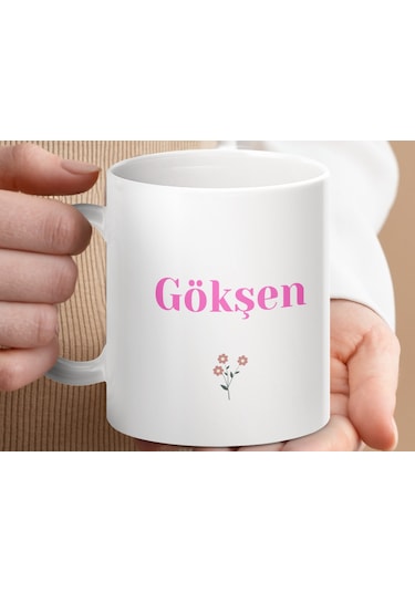 Gökşen İsimli Kupa Bardak, İsimli Bardak, Hediye Kupa Bardak, Kahve Kupa Bardak