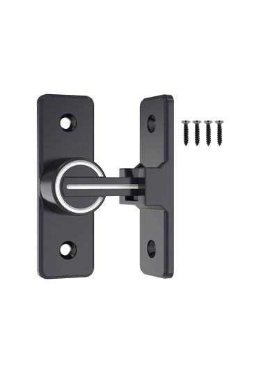 Ahır Kapısı Kilit Donanımı, 90 Derece Ağır Hizmet Tipi Kapı Mandalı, Çevirmeli Mandal, Emniyet Kapı Mandalı Kilidi 1 Paket