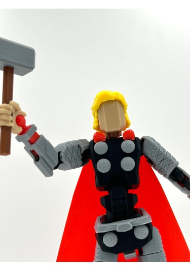 3d Baskı Eklemleri Hareketli Yıldırım Tanrısı Thor Dummy Figürü - 14 Cm Hareketli Aksiyon Figürü