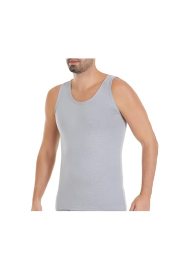 Yıldız Erkek Modal Likralı Askılı Atlet 70/74 - 6 Adet Gri