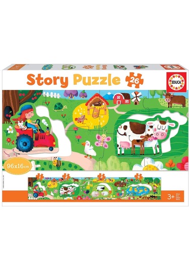 Educa 26 Parça Çiftlik Hikaye Ve Sayılar Puzzle - Panoramik - 3-5 Yaş 1 Adet